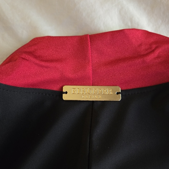 Elhoffer Design Magical Maxi Wrap Dress Red & Black - Picture 9 of 11